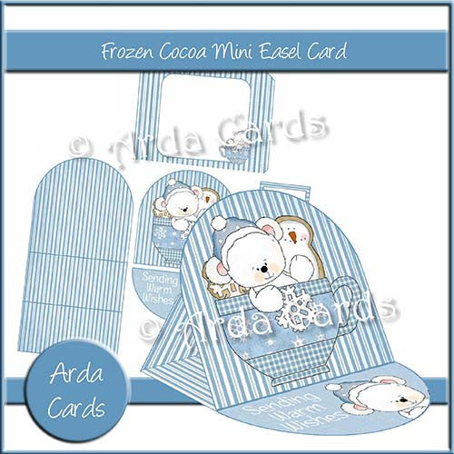 Frozen Cocoa Mini Easel Card - The Printable Craft Shop