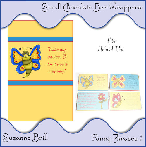Funny Phrases Small Chocolate Wrappers - The Printable Craft Shop