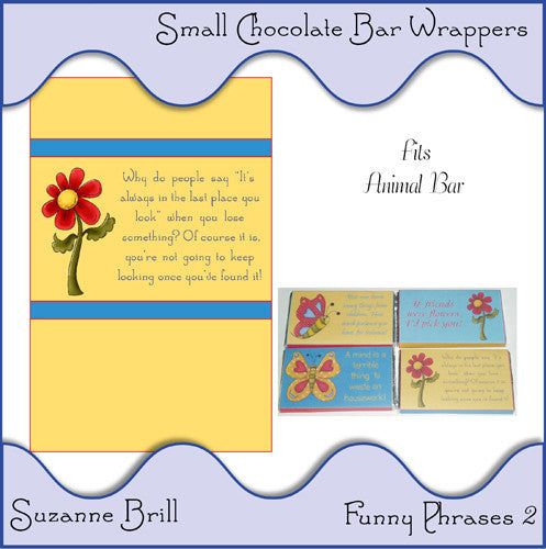 Funny Phrases 2 Small Chocolate Wrappers - The Printable Craft Shop