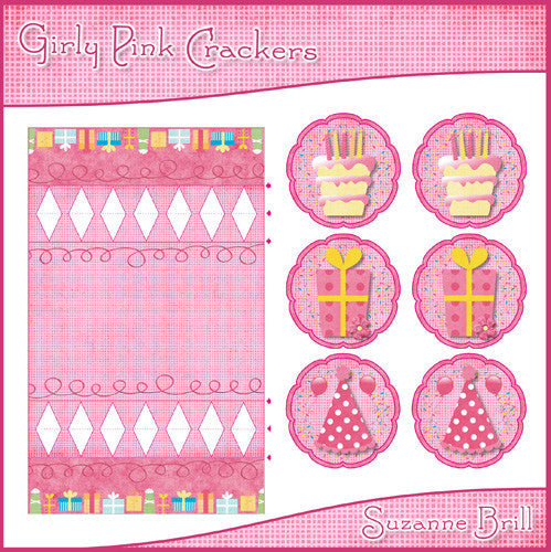 Girly Pink Crackers - The Printable Craft Shop
