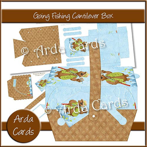 Going Fishing Cantilever Box - The Printable Craft Shop - 1
