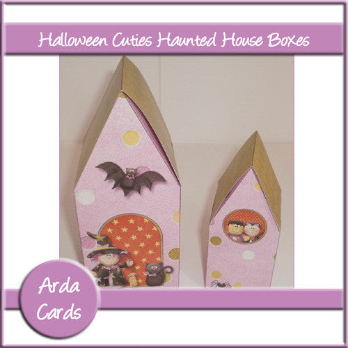 Halloween Cuties Haunted House Boxes - The Printable Craft Shop