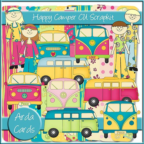 Happy Campers CU Scrap Kit - The Printable Craft Shop