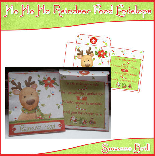 Ho Ho Ho Reindeer Food Envelope - The Printable Craft Shop