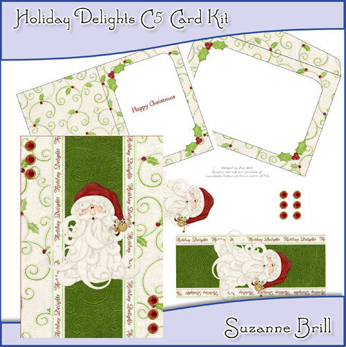 Holiday Delights C5 Card Kit - The Printable Craft Shop