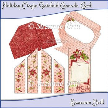 Holiday Magic Gatefold Cascade Card - The Printable Craft Shop