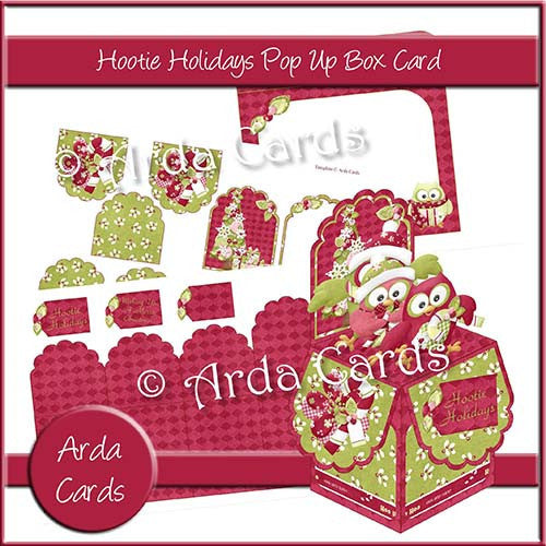 Hootie Holidays Pop Up Box Card - The Printable Craft Shop