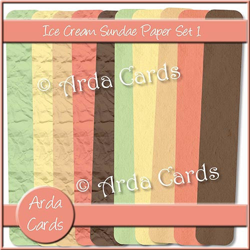 Ice Cream Sundae Papers Set 1 - The Printable Craft Shop