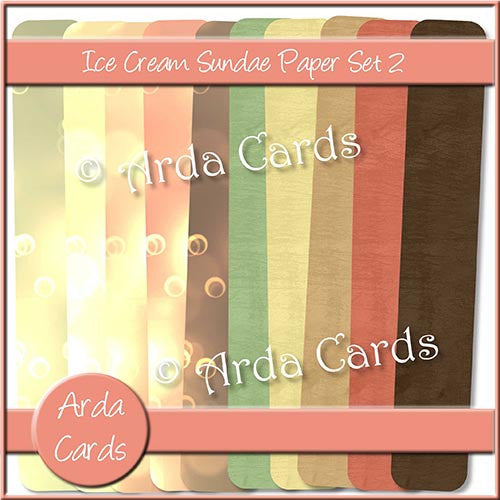 Ice Cream Sundae Papers Set 2 - The Printable Craft Shop