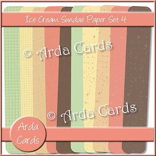 Ice Cream Sundae Papers Set 4 - The Printable Craft Shop