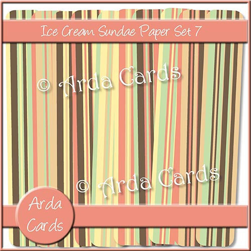 Ice Cream Sundae Papers Set 7 - The Printable Craft Shop
