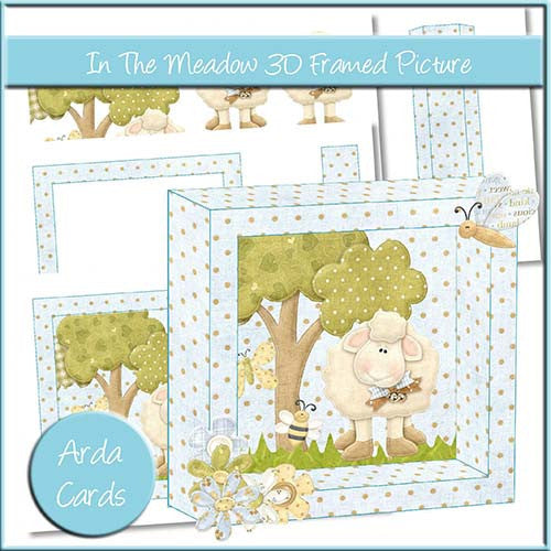 In The Meadow 3D Framed Picture - The Printable Craft Shop