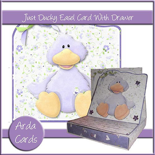 Just Ducky Easel Card With Drawer - The Printable Craft Shop