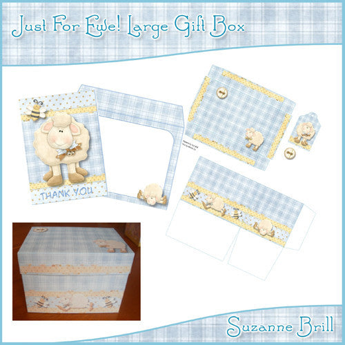 Just For Ewe! Large Gift Box - The Printable Craft Shop