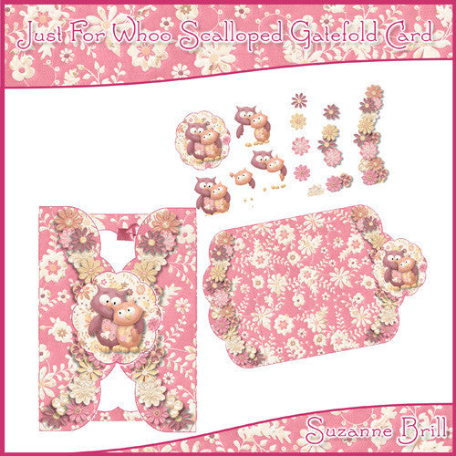 Just For You Scalloped Gatefold Card - The Printable Craft Shop