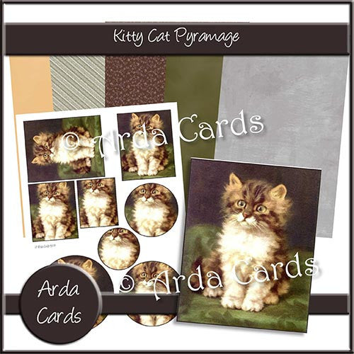 Kitty Cat Pyramage Set - The Printable Craft Shop