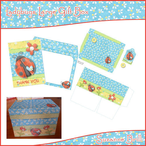 Ladybugs Large Gift Box - The Printable Craft Shop