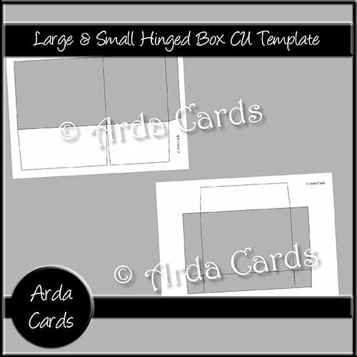 Large & Small Hinged Boxes CU Template - The Printable Craft Shop