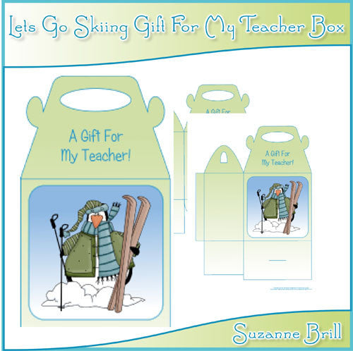 Lets Go Skiing Gift For My Teacher Box - The Printable Craft Shop
