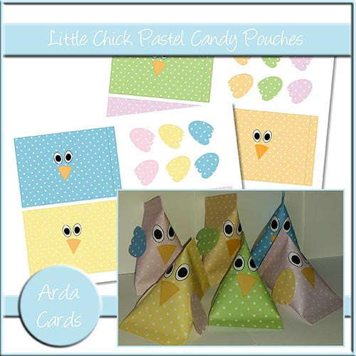 Little Chicks Pastel Candy Pouches - The Printable Craft Shop