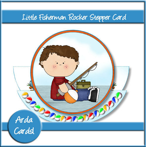 Little Fisherman Rocking Stepper Card - The Printable Craft Shop