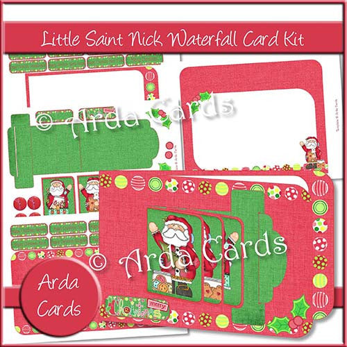 Little Saint Nick Waterfall Card Kit - The Printable Craft Shop