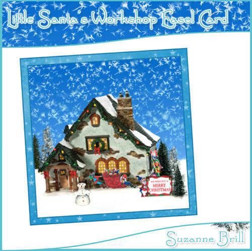 Little Santa's Workshop Easel Card - The Printable Craft Shop