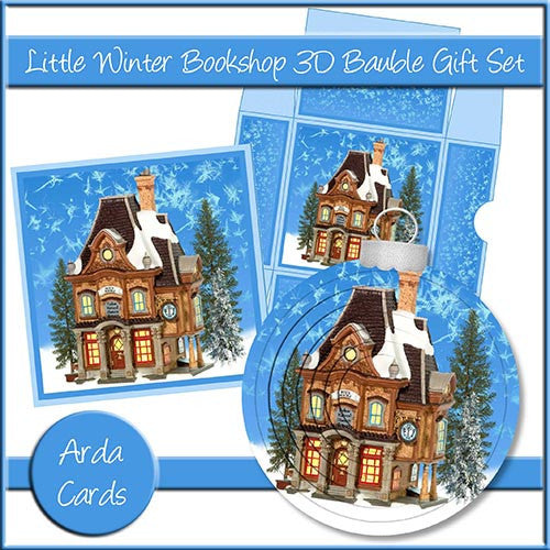 Little Winter Bookshop 3D Bauble Gift Set - The Printable Craft Shop