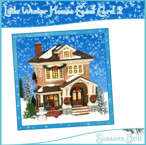 Little Winter House Easel Card 2 - The Printable Craft Shop