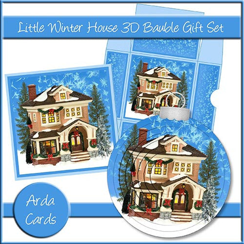 Little Winter House 3D Bauble Gift Set - The Printable Craft Shop