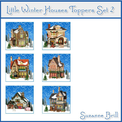 Little Winter Houses Toppers Set 2 - The Printable Craft Shop