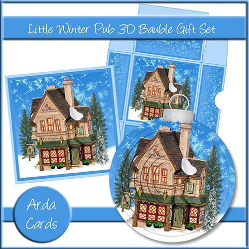 Little Winter Pub 3D Bauble Gift Set - The Printable Craft Shop