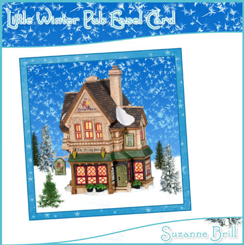 Little Winter Pub Easel Card - The Printable Craft Shop