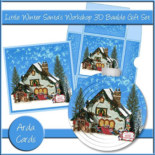 Little Winter Santa's Workshop 3D Bauble Gift Set - The Printable Craft Shop