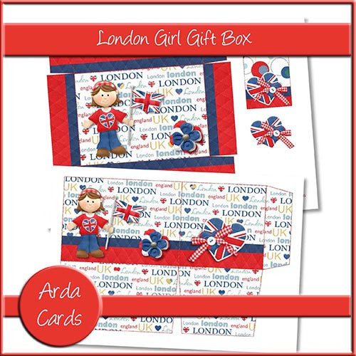 London Girl Large Gift Box - The Printable Craft Shop