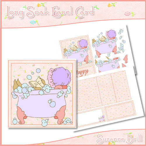 Long Soak Easel Card - The Printable Craft Shop