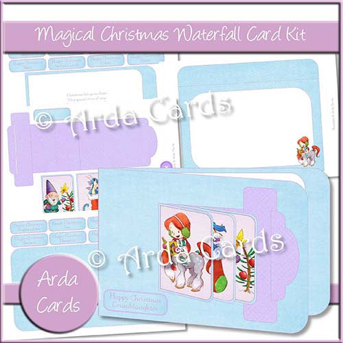 Magical Christmas Waterfall Card Kit - The Printable Craft Shop