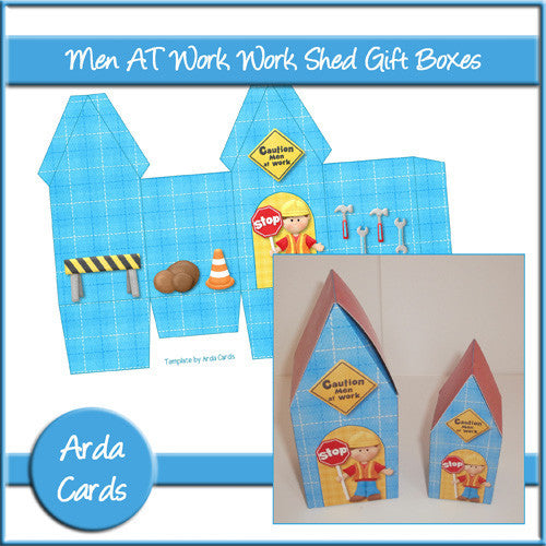 Men At Work Work Shed Boxes - The Printable Craft Shop