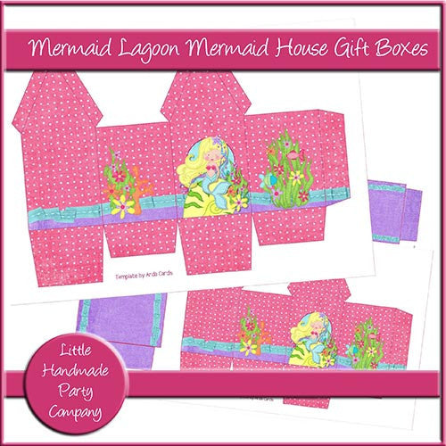 Mermaid Lagoon Mermaid House Gift Boxes - The Printable Craft Shop