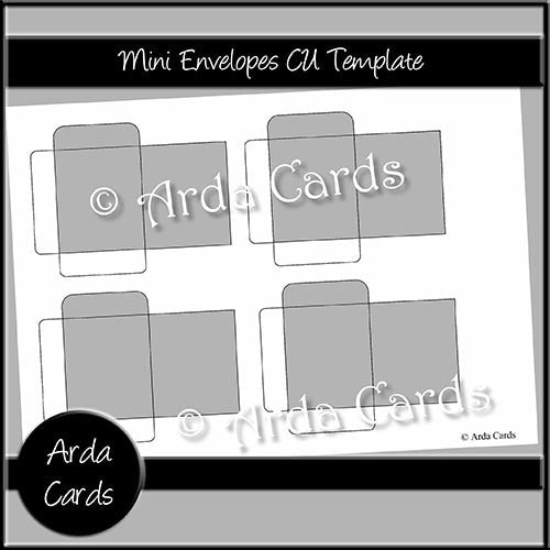 Mini Envelopes CU Template - The Printable Craft Shop