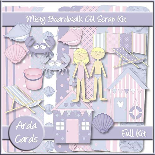 Misty Boardwalk CU Scrap Kit - The Printable Craft Shop