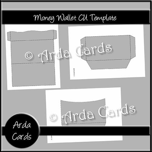 Money Wallet CU Template - The Printable Craft Shop