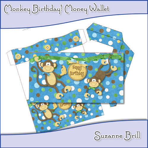 Monkey Birthday! Money Wallet - The Printable Craft Shop