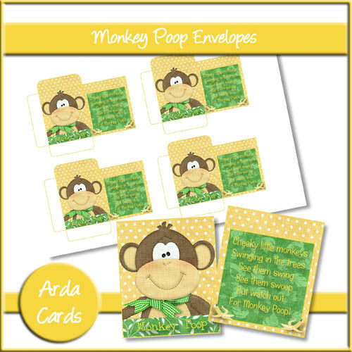 Monkey Poop Envelopes - The Printable Craft Shop