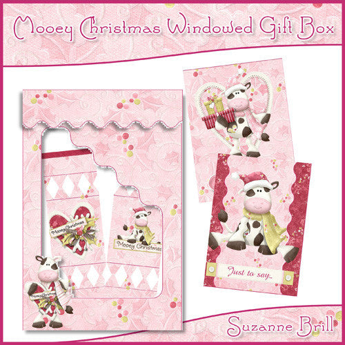 Mooey Christmas Windowed Gift Box - The Printable Craft Shop