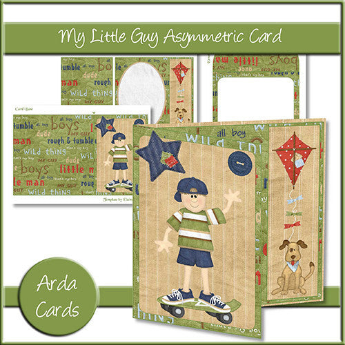 My Little Guy Asymmetric Card - The Printable Craft Shop
