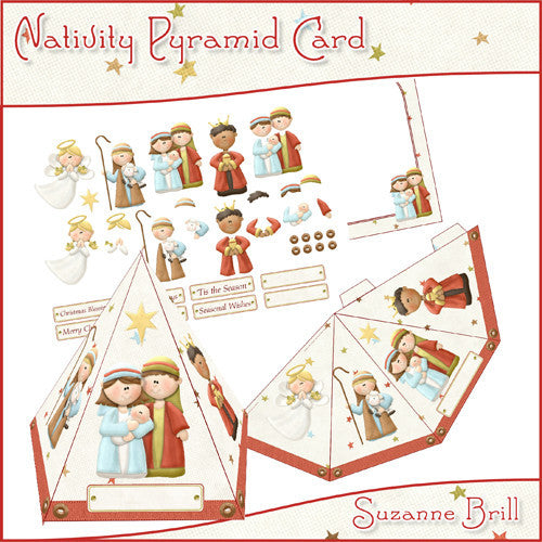 Nativity Pyramid Card - The Printable Craft Shop