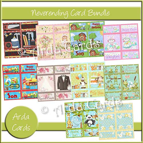 Never-Ending Card Bundle - The Printable Craft Shop - 1