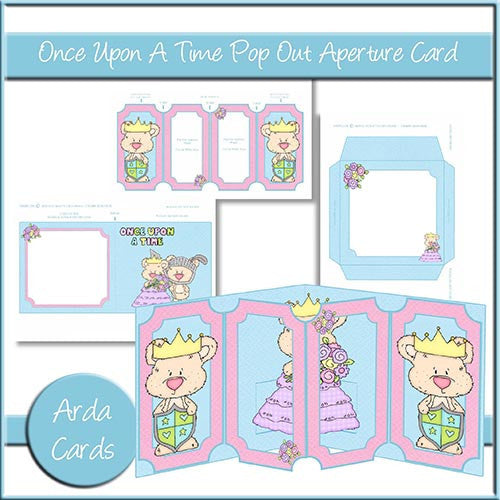 Once Upon A Time Pop Out Aperture Card - The Printable Craft Shop