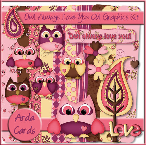 Owl Always Love You! CU Graphics Kit - The Printable Craft Shop